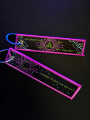 "I choose to see the beauty" Embroidered Jet Tag Keychain