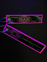 "I choose to see the beauty" Embroidered Jet Tag Keychain