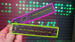 "I choose to see the beauty" Embroidered Jet Tag Keychain