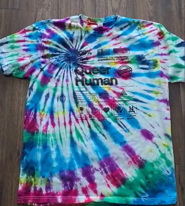 Queer Human - Tie-Dyed T-Shirt