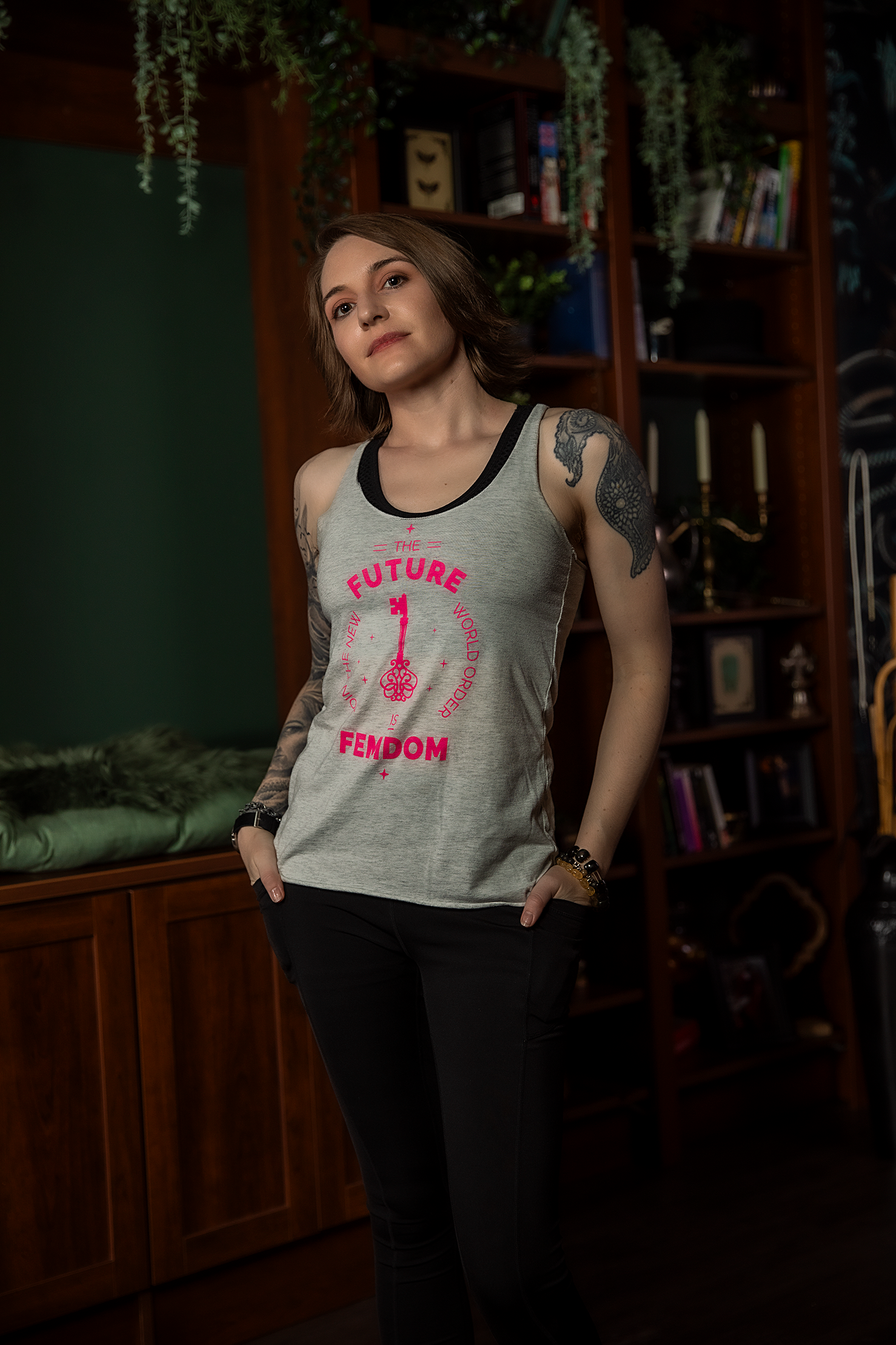 The Future Is Femdom - Racerback Tank