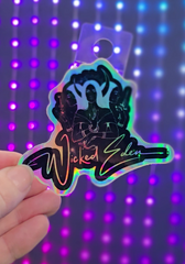 Wicked Eden - Holographic Sticker (Black and Silver)